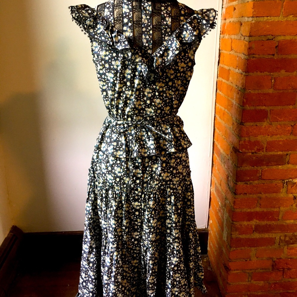 Two Piece Victorian dress, Marc Jacobs with mini daisy print pattern, size XS